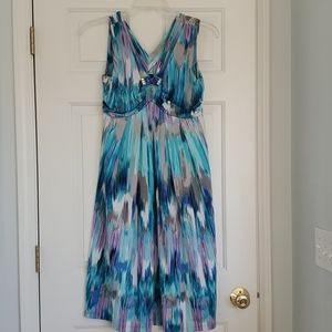 Blue Purple Gray Jeweled Dress